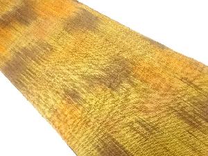 手織り真綿紬抽象模様織出し名古屋帯